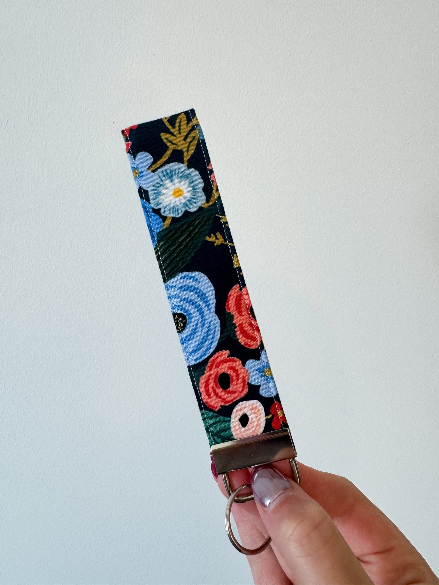 Multi Color Les Fleurs Extra-Wide Key Wristlet