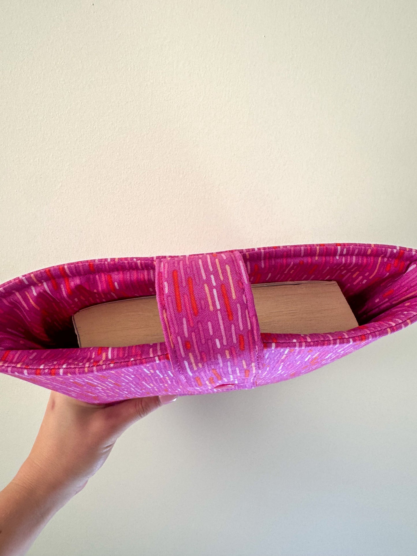 Pink Lines + Dashes Book Sleeve