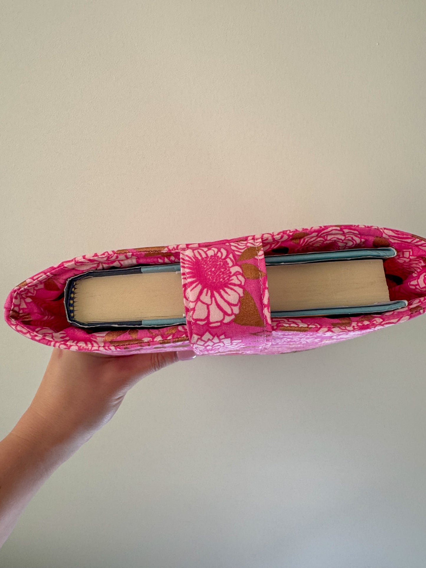 Pink peony Shimmer Book Sleeve