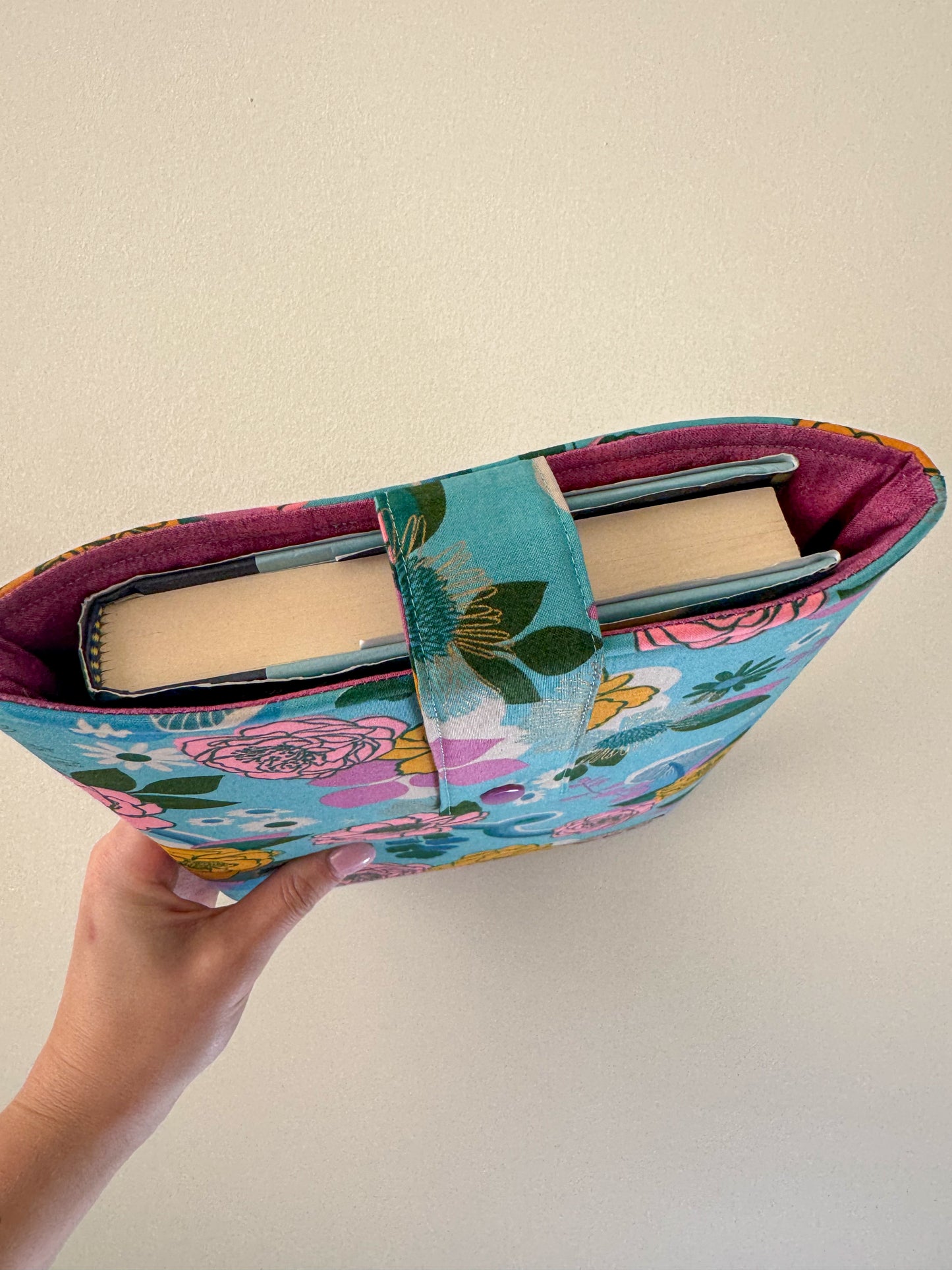 Blue Garden Floral Book Sleeve