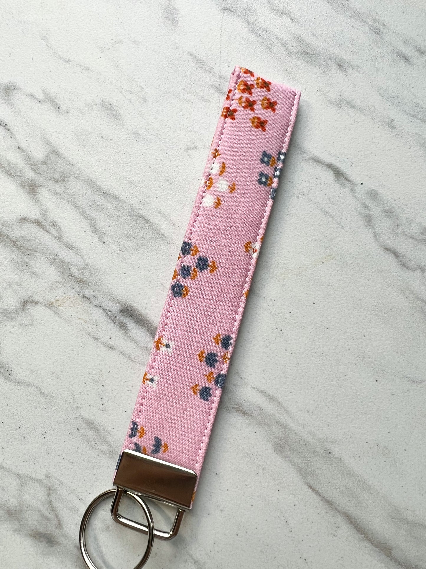 Peony Mini Floral Key Wristlet