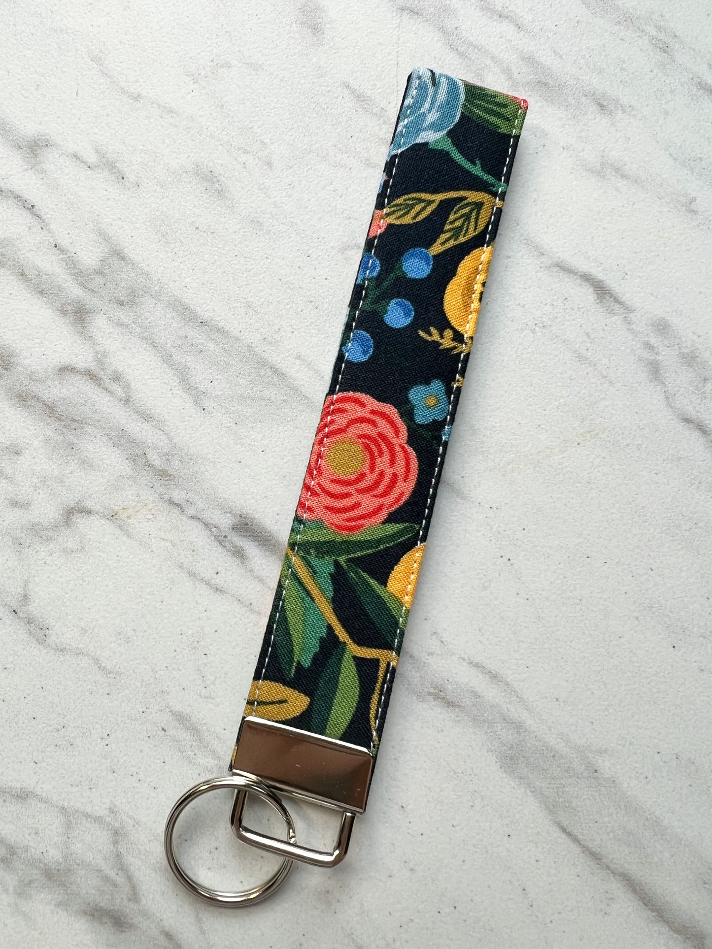 Multi Color Les Fleurs Key Wristlet