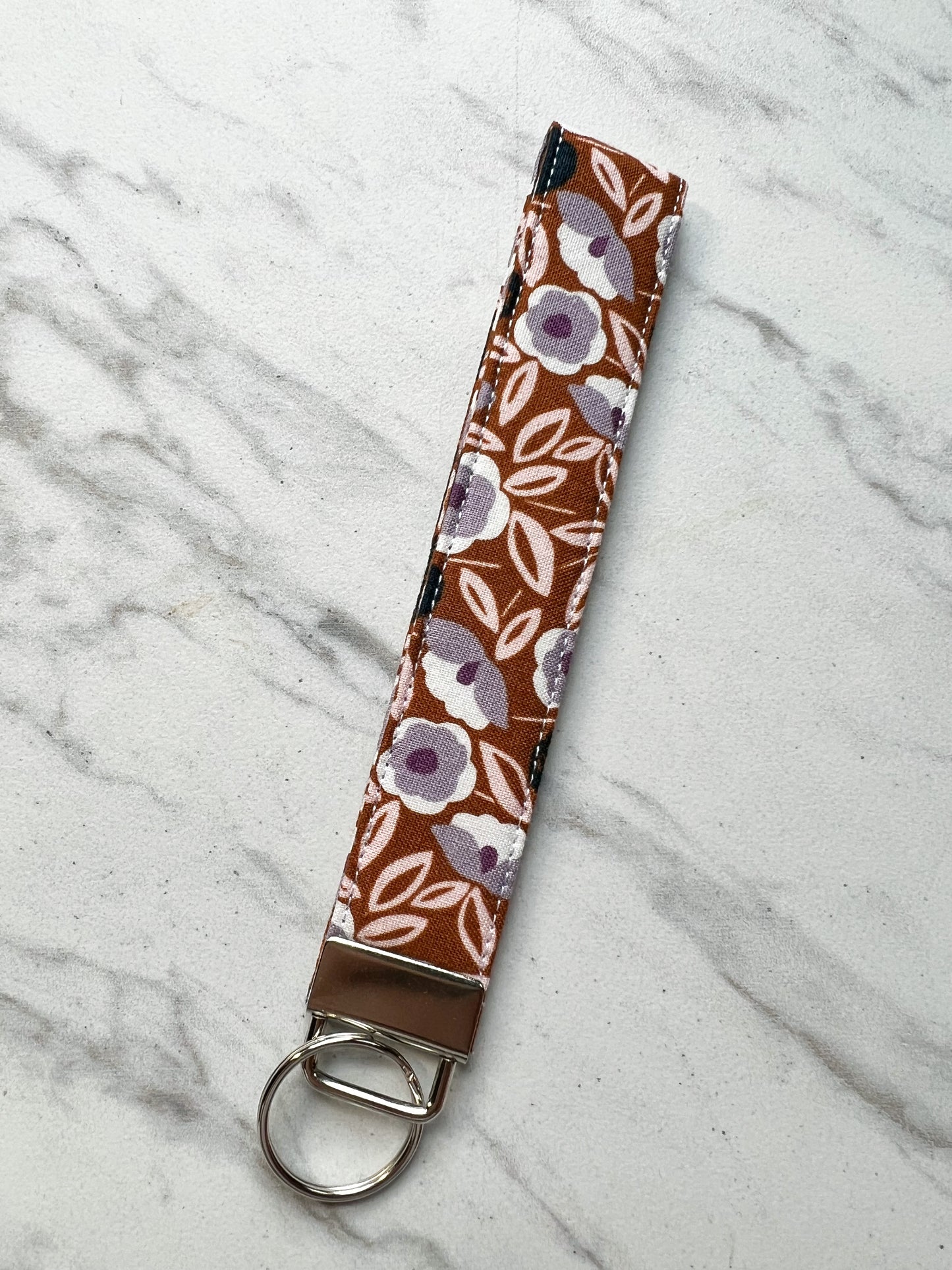 Mini Lilac Floral Key Wristlet