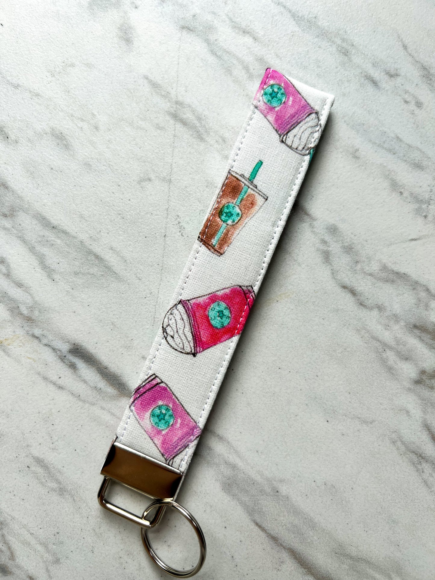 Coffee Date Key Wristlet