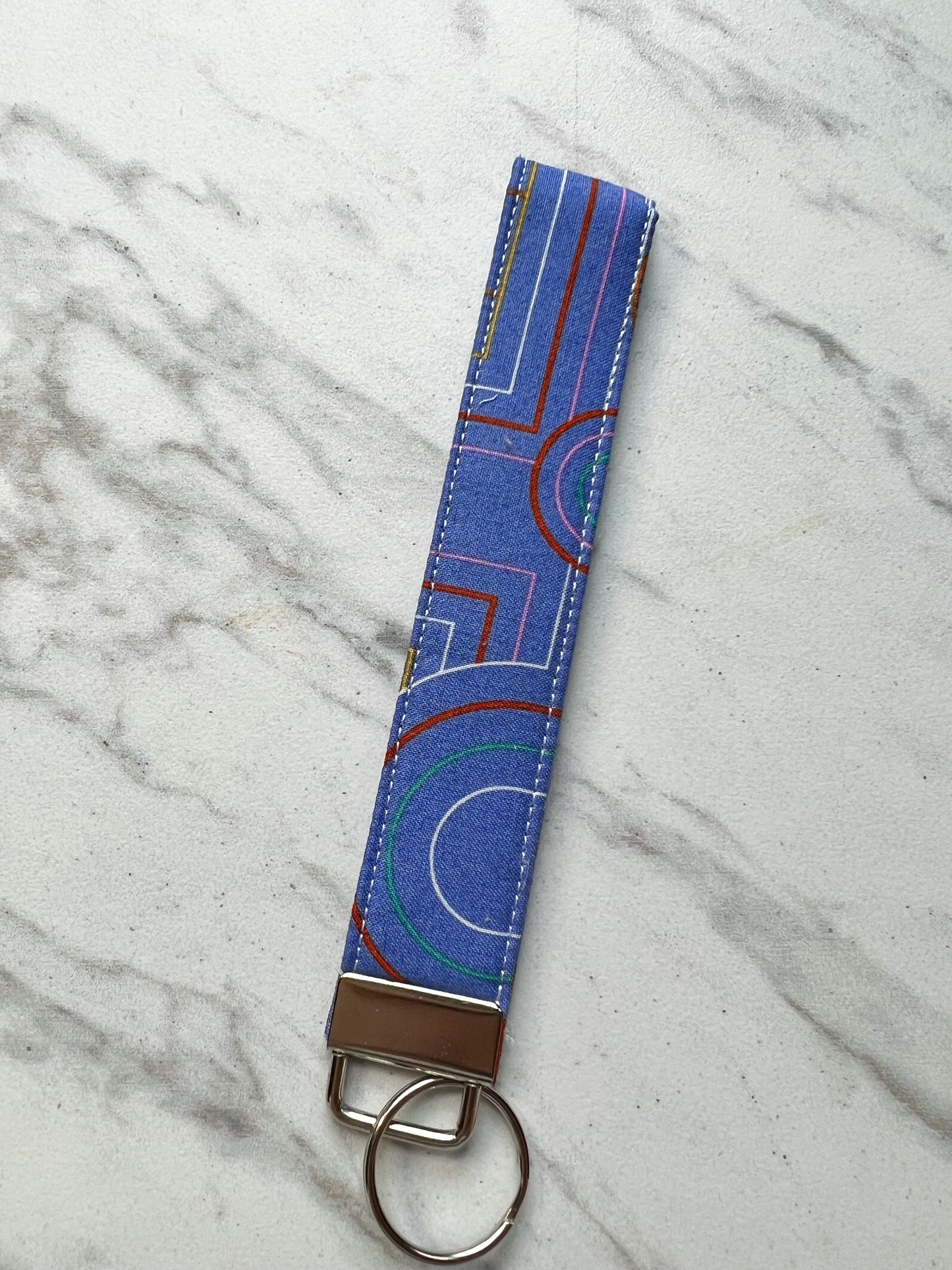 Perriwinkle Line Key Wristlet