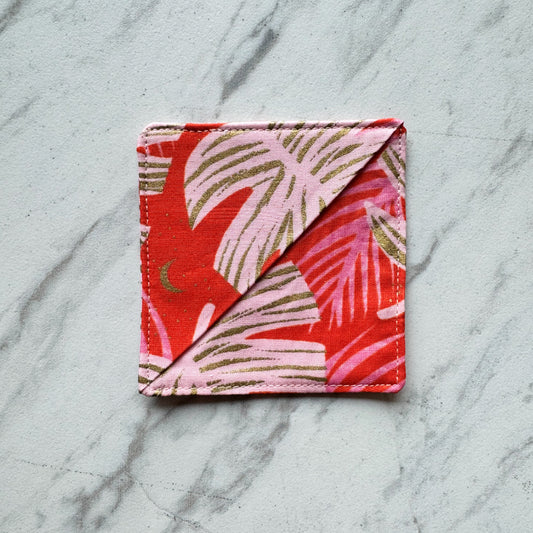 Pink Summer Palms Corner Bookmark