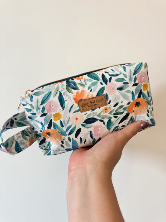 Pastel Watercolor Floral Seamingly Sane Pouch