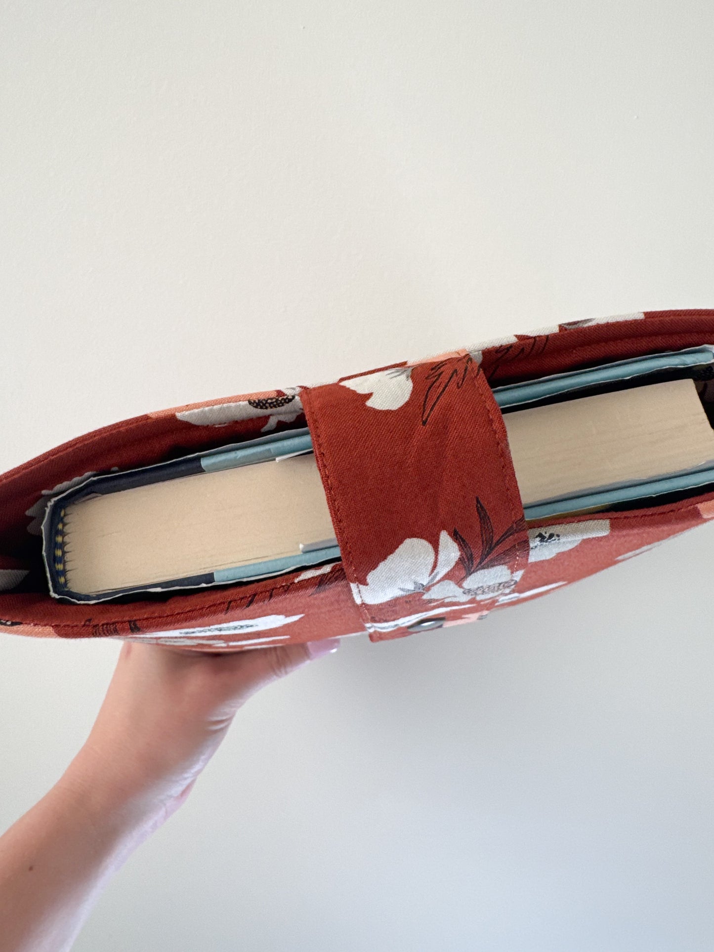 Red Mixed Floral Book Sleeve