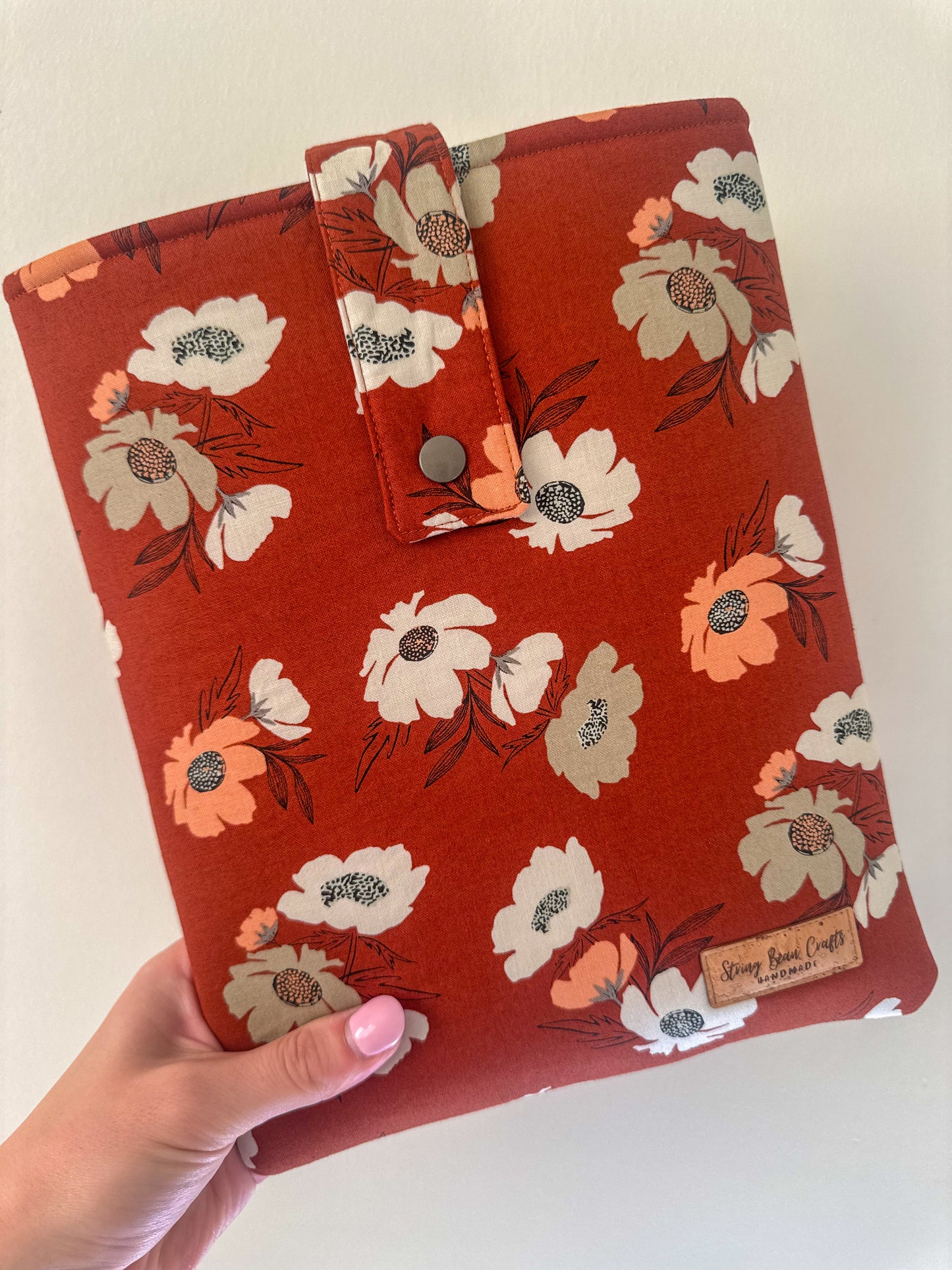 Red Mixed Floral Book Sleeve