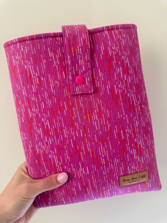 Pink Lines + Dashes Book Sleeve