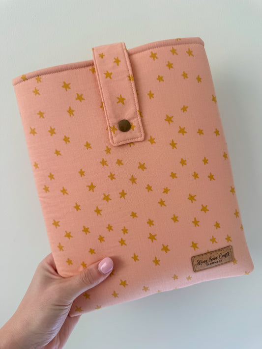 Pink + Gold Starry Book Sleeve