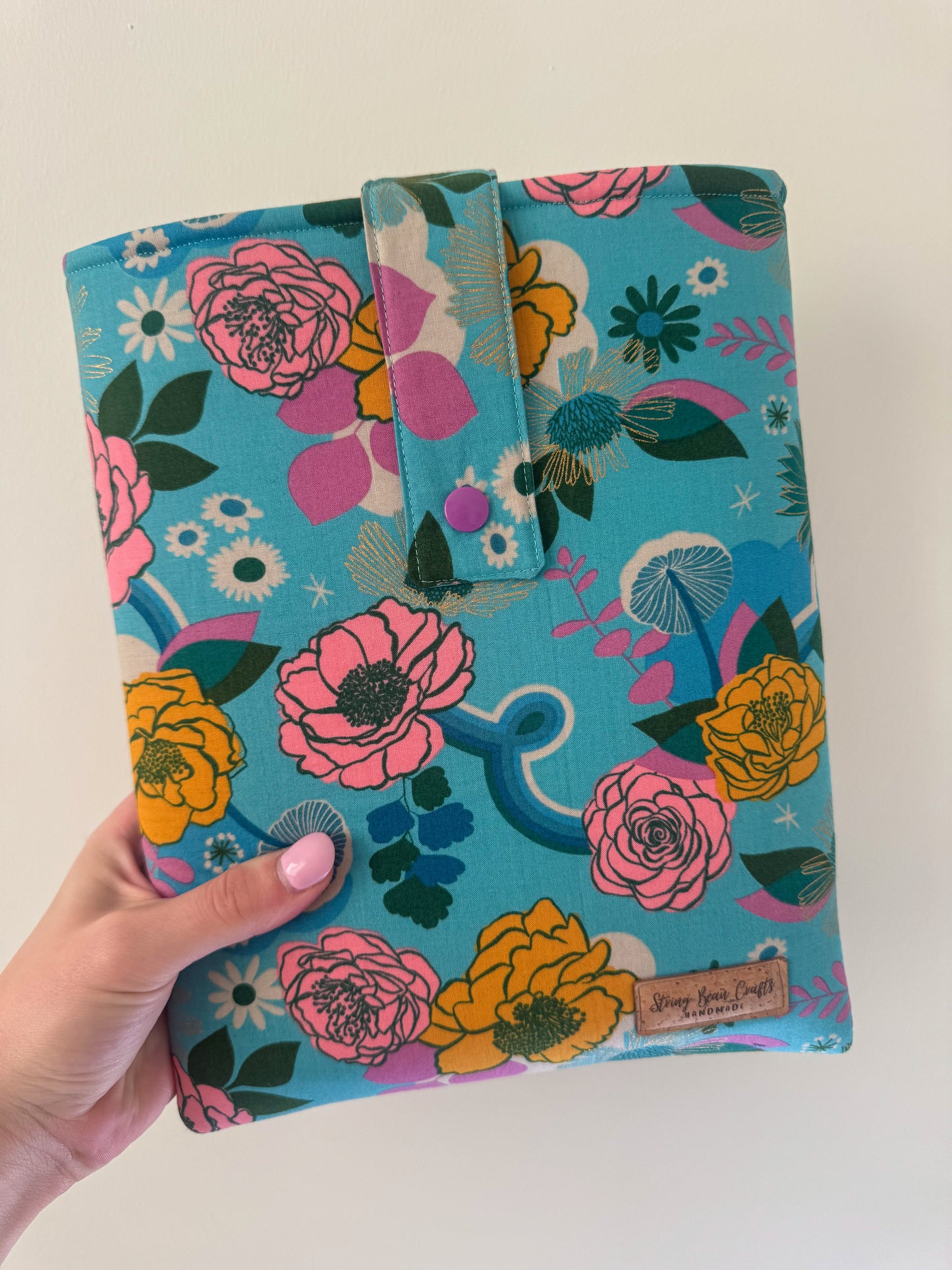 Blue Garden Floral Book Sleeve