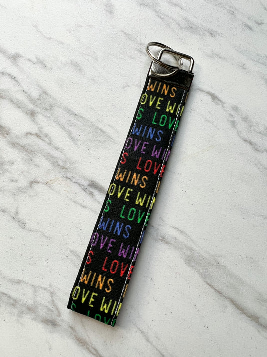 Love Wins Key Wristlet