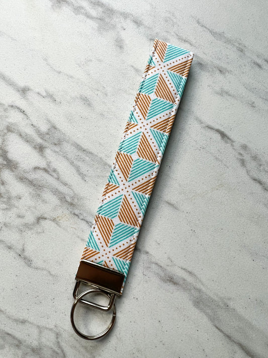 Geometric Lines Key Wristlet