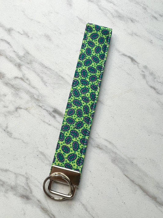 Green Dot Key Wristlet