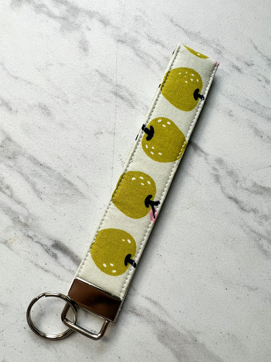 Green Apple Key Wristlet