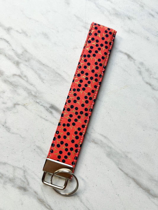 Mini Cherry Key Wristlet