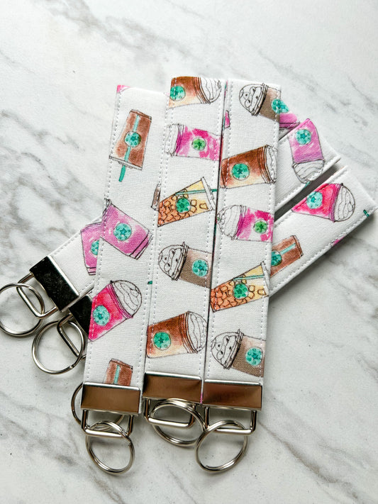 Coffee Date Key Wristlet